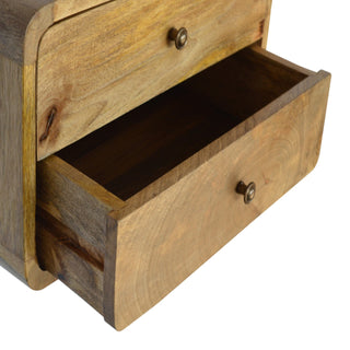 Oak-ish 2 Drawer Floating Bedside Cabinet, Bedroom Furniture image 3