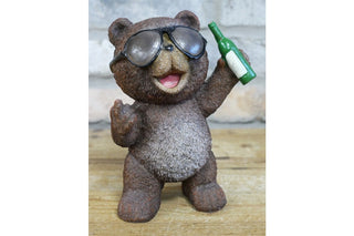 Noel Gallabear! Funny Beer Swilling Bear Ornament, Quirky Home Decor image 4