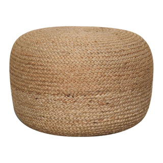 Natural Jute Pouffe, Footstool, Living Room Furniture image 0