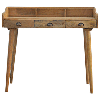 Gallery Back Shell Writing Desk, Solid Wood Furniture image 0