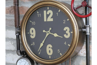 Industrial Style Wall Clock  - Fabulous Home Decor image 1