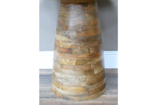 Pedestal Base Side Table, Mango Wood, Living Room Furniture