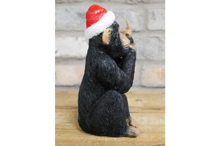 Up Yours Christmas Monkey - Medium, Funny Festive Decor