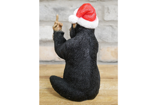 Up Yours Christmas Monkey - Medium, Funny Festive Decor