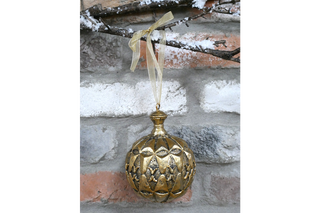 Golden Christmas Bauble - Hanging Tree Festive Decor