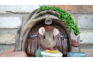 Miss Mouse Solar Light, Fairy Door Garden Decor Ornament