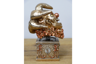 Steampunk Wobbly Jester, Gothic Home Decor