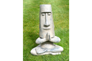 Yoga Pose Easter Island Man, Garden Sculpture