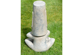 Yoga Pose Easter Island Man, Garden Sculpture