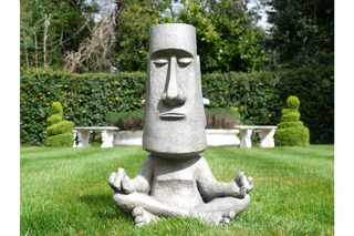 Yoga Pose Easter Island Man, Garden Sculpture 2