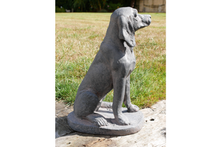 Sitting Garden Dog, Outdoor Sculpture of Mans Best Friend