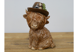 Highland Cow With A Hat, Cute Home Ornament