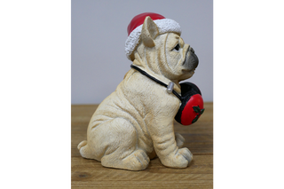 Festive Dog in Headphones — Christmas Character Ornament