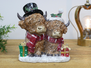 Festive Highland Cows, Christmas Home Decor