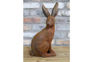 Cast Iron Rabbit, Indoor or Outdoor Decor