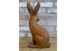 Cast Iron Rabbit, Indoor or Outdoor Decor