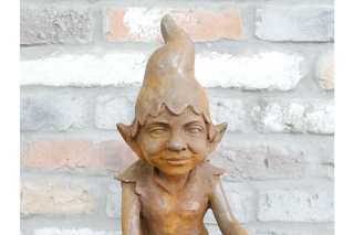 Cast Iron Elf, Sitting, Indoor or Outdoor Decor