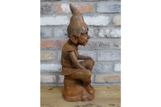 Cast Iron Elf, Sitting, Indoor or Outdoor Decor