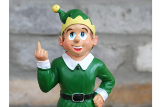 Up Yours Elf - Charming Christmas Funny Decor