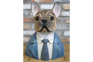 Large French Bulldog Bust, Fabulous Gentleman Animal Decor