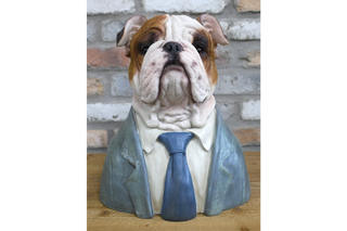 Large Bulldog Bust, Home Decor Sculpture for Animal Lovers