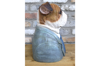 Large Bulldog Bust, Home Decor Sculpture for Animal Lovers