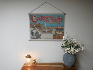 Funfair Vintage Carnival Canvas - Large Hanging Wall Decor