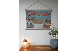 Funfair Vintage Carnival Canvas - Large Hanging Wall Decor