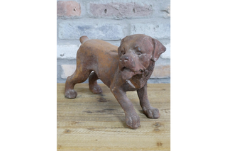 Small Cast Iron Dog, Indoor or Outdoor Home Decor