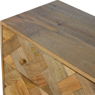 3 Drawer Zig-Zag Patterned Patchwork Chest, Bedroom Furniture image 6