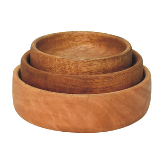 Solid Wood Fruit Bowls Set of 3, Food Display, Kitchen Accessories image 0