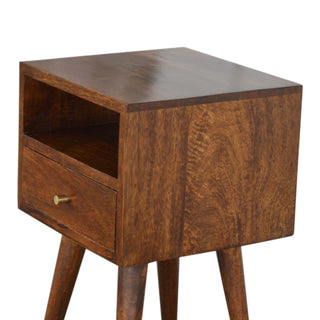 Mini Chestnut Bedside Cabinet, Bedroom Furniture image 3