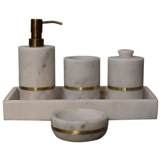 Brass Inlay Bathroom Storage Set of 5 image 0