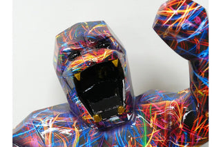 Multi Colour Gorilla Ornament, Home Decor Sculpture image 1