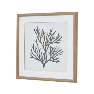 Reef Coral Art Mounted In Beaded Frame, Luxury Wall art