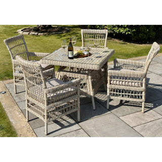 Provence Collection Outdoor 4 Seater Dining Set, Garden Furniture