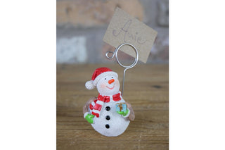 Set Of 4 Snowman Name Card Holders, Christmas Decor image 2