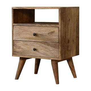 Classic Oak-ish Bedside Cabinet Table, Bedroom Furniture image 1