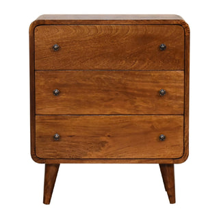 Mini Curved Chestnut Chest, Bedroom Furniture image 0