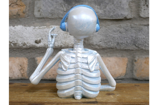 Skeleton With Headphones - Halloween Ornament image 2