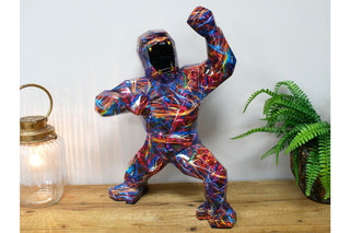 Multi Colour Gorilla Ornament, Home Decor Sculpture image 3