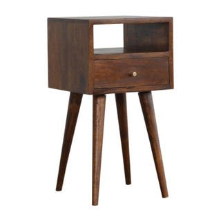 Mini Chestnut Bedside Cabinet, Bedroom Furniture image 1