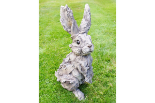 Garden Rabbit Ornament, Wood Effect