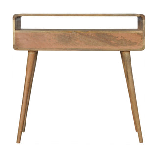 Curved Oak-ish Console Table, Home Furniture image 7