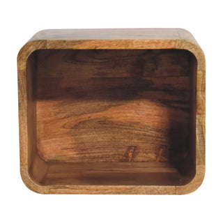 Oak-ish Floating Open Bedside Cabinet, Bedroom Furniture image 0