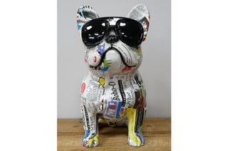 Comic Book Print Dog Ornament, Quirky Home Decor image 1