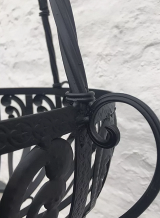 Stunning Large Ornate Metal Hanging Basket image 4