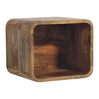 Oak-ish Floating Open Bedside Cabinet, Bedroom Furniture image 2