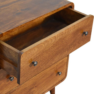 Mini Curved Chestnut Chest, Bedroom Furniture image 5