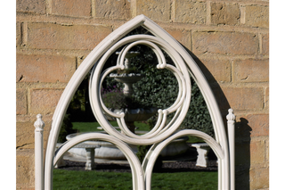 Gothic Style White Arch Mirror image 1